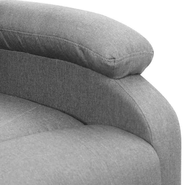 Elastisk massagefåtölj - EXKLUSIV HEM - Recliner - Elektrisk lyft - Massage 6 punkter - Ljusgrått tyg Ljusgrått