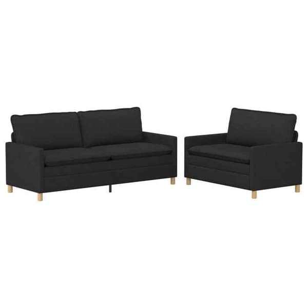 Maison Exclusive - 2-delars Soffset i Svart Tyg