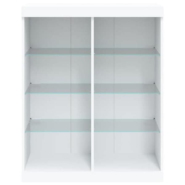 Maison Exclusive - Buffé med vita LED-lampor 81x37x100 cm