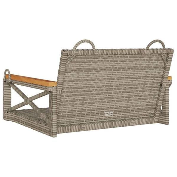 Maison Exclusive - Grå hängsoffa 63x62x40 cm flätad resin