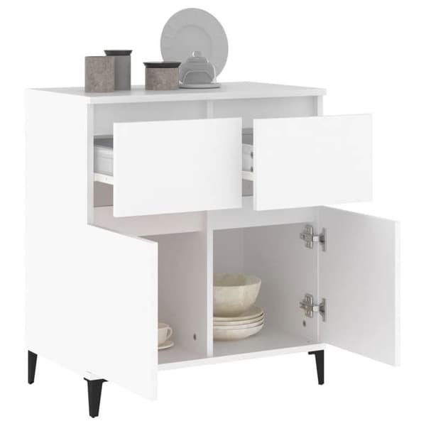 Maison Exclusive - Hvid Buffet 60x35x70 cm Ingeniørtræ