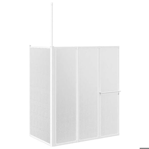 Maison Exclusive - Badkarsskydd i L 70x120x137 cm 4 vikbara paneler Vit