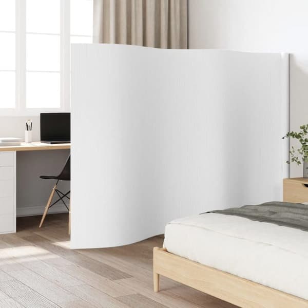 Maison Exclusive - Vit avskiljande vägg 400 cm bred, 165 cm hög, bambu
