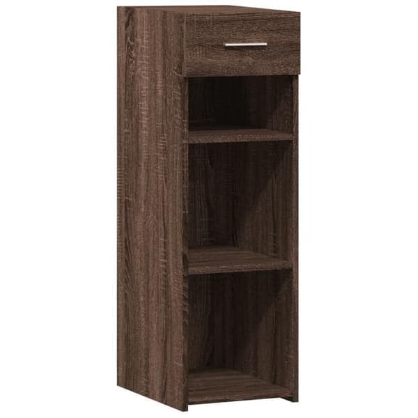 Maison Exclusive - Buffet i brunt egetræ 30x42,5x93 cm ingeniørtræ