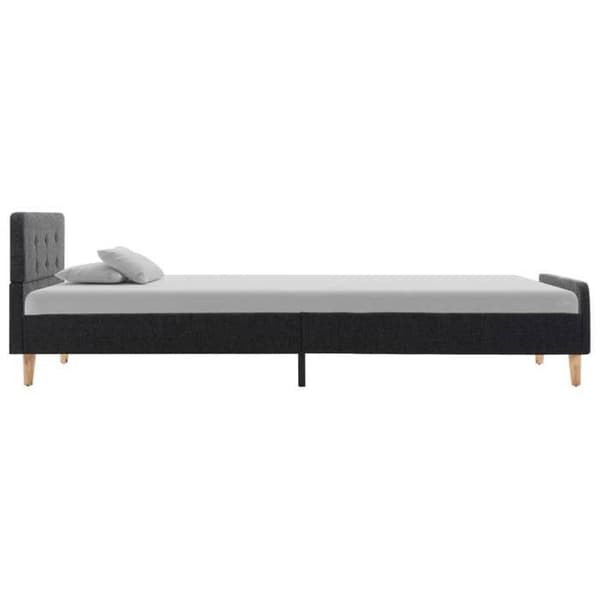 Maison Exclusive - Mørkegrå jute sengesramme 90x200 cm
