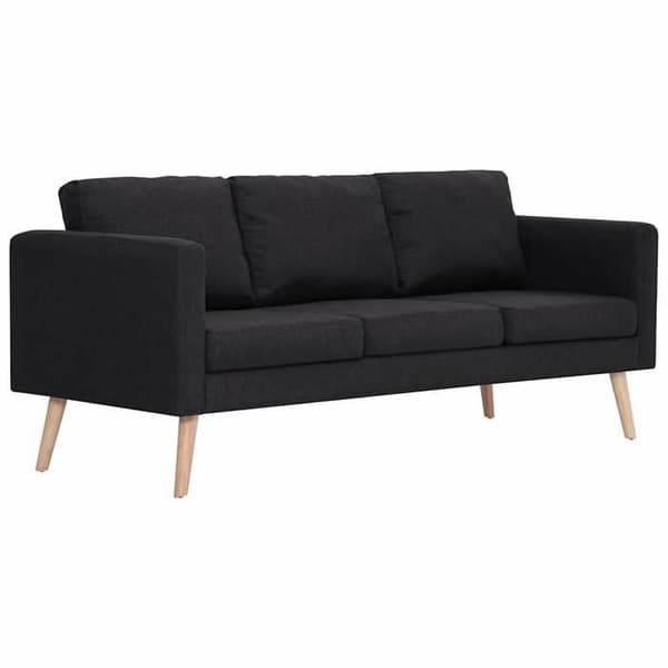 Maison Exclusive - Sæt af 2 sorte stofsofaer Svart
