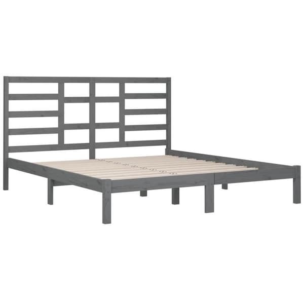 Maison Exclusive - Patja ilman runkoa massiivipuusta harmaa 200x200 cm Grå