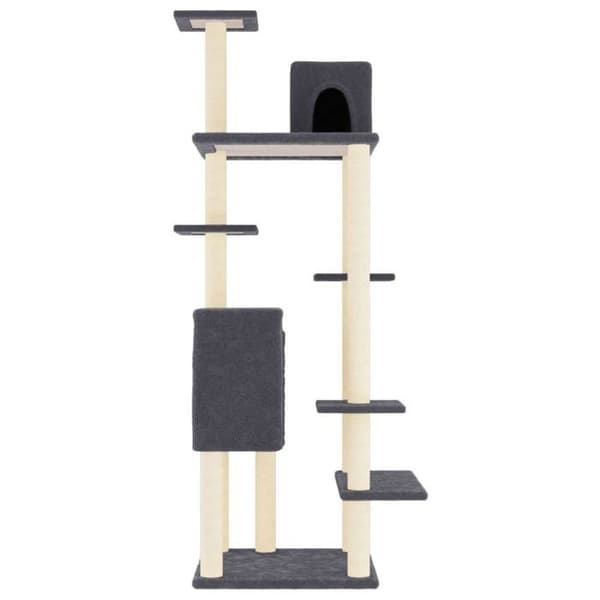 Maison Exclusive - Kattekradsetræ med sisal kløer Mørkegrå 154 cm