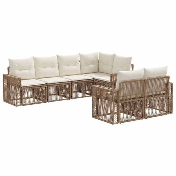 Maison Exclusive - Trädgårdsoffmöbelset 7 pc 7-sits