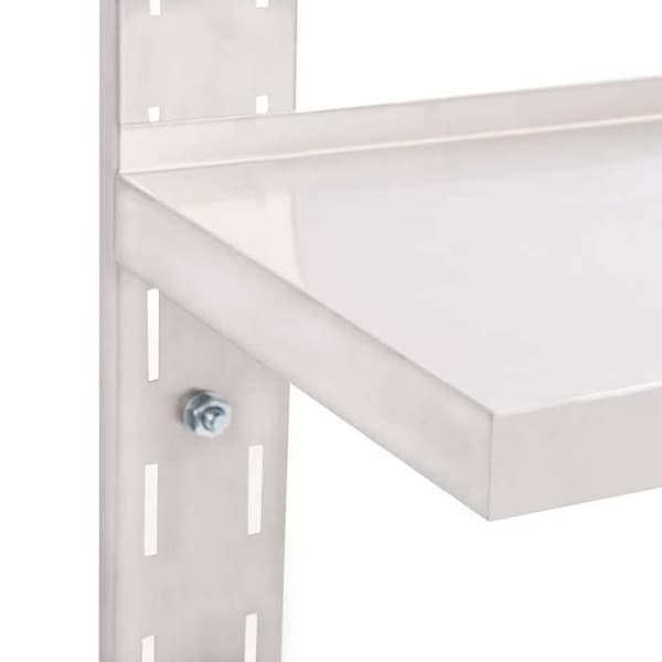 Maison Exclusive - Væghylde med 2 niveauer i rustfrit stål 120x30 cm