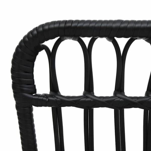 Maison Exclusive - Trädgårdsstol i flätad resin Svart