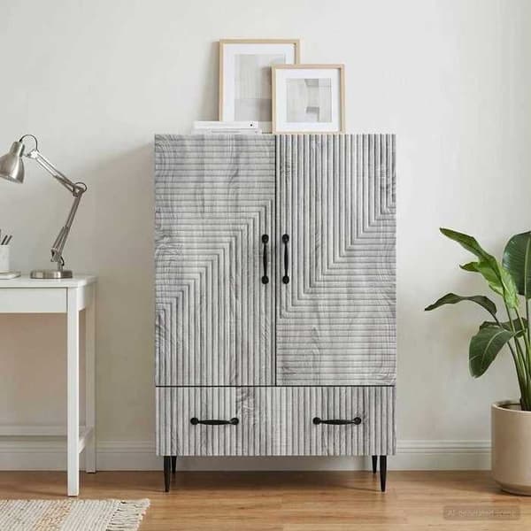 Maison Exclusive - Buffet Sonoma grå 66 x 34,5 x 95 cm Ingeniørtræ