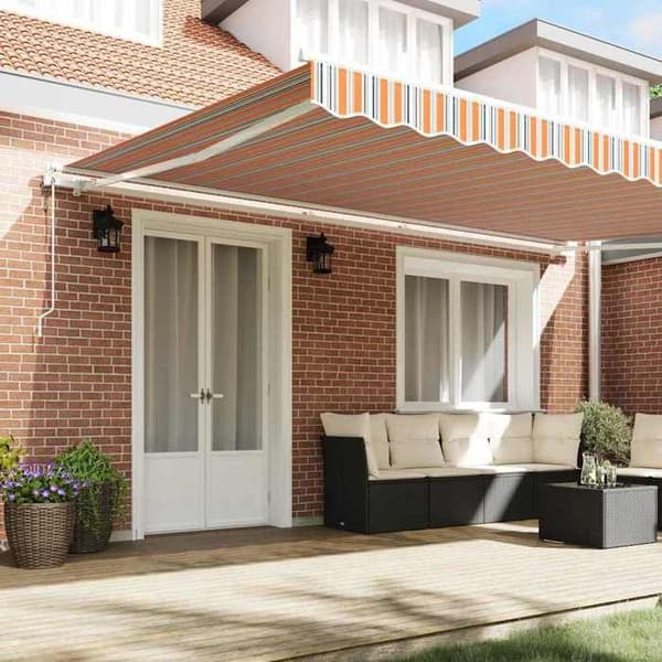 Maison Exclusive - Fällbart Markis Multicolor 500 × 350 cm Tyg och Aluminium