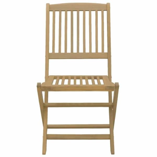 Maison Exclusive - Fällbara stolar set om 6 48,5x57x90 cm i massiv akaciaträ