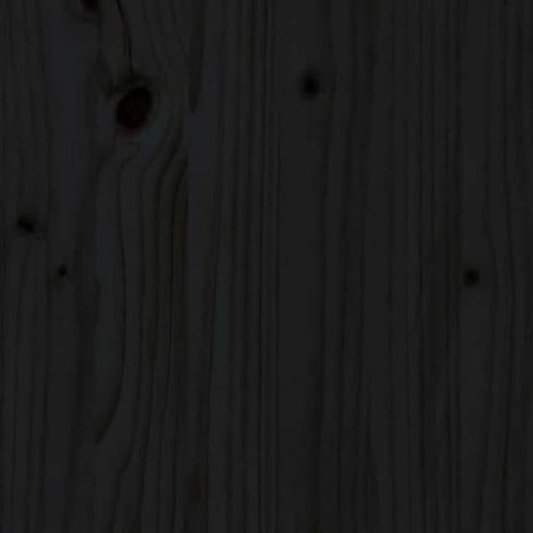 Maison Exclusive - Sort Hovedgærde 206x4x100 cm Massivt fyrretræ