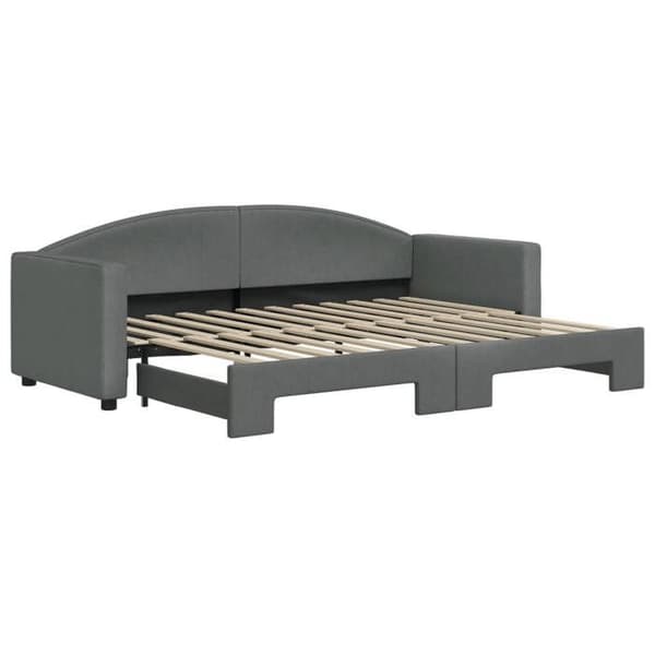 Maison Exclusive - Sovesofa med udtræk uden madras grå mørk 80x200 cm