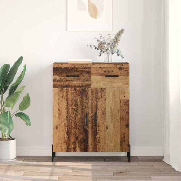 Maison Exclusive - Buffé i gammalt trä 69,5 x 34 x 90 cm Ingenjörsträ