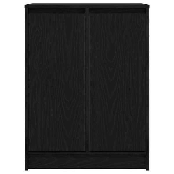 Maison Exclusive - Buffet i sort egetræ 57x34x76 cm i ingeniørtræ
