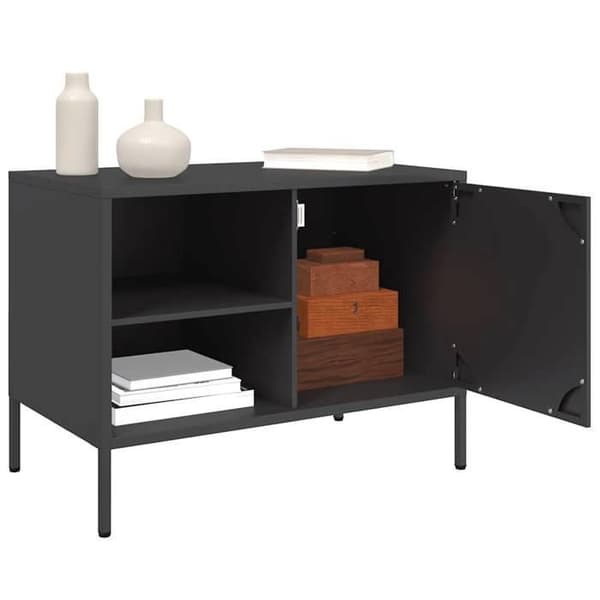 Maison Exclusive - Sort TV-møbel 68x39x50,5 cm stål Svart