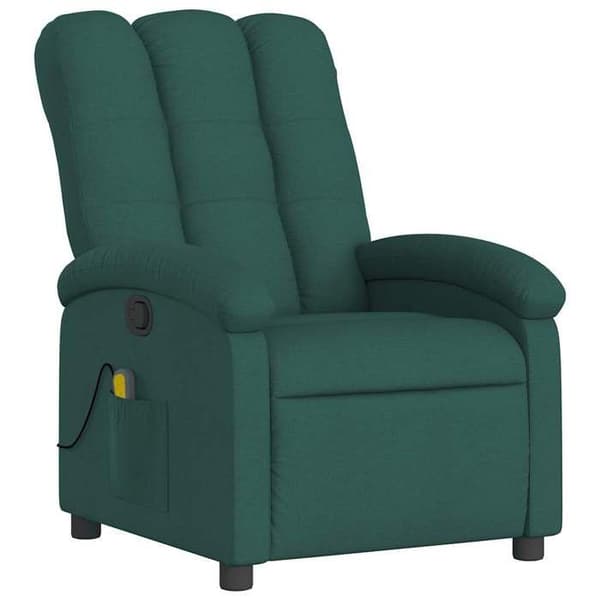 Maison Exclusive - Recliner massagestol Mörkgrön Tyg