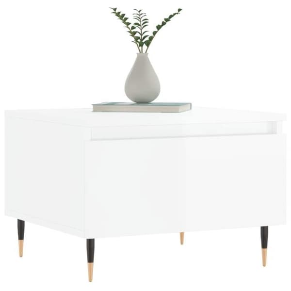 Maison Exclusive - 2 st soffbord vit glansig 50x46x35cm ingenjörsträ