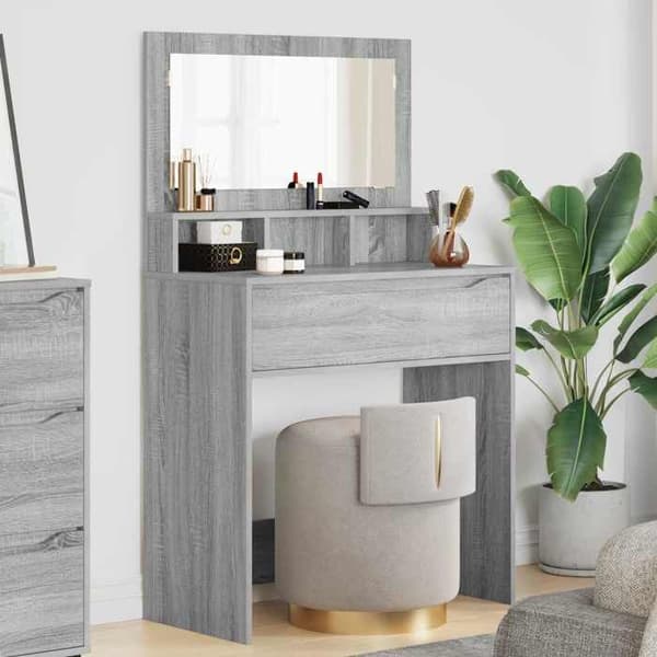 Maison Exclusive - Sminkbord för sovrum Grå Sonoma Ingenjörsträ Gris Sonoma