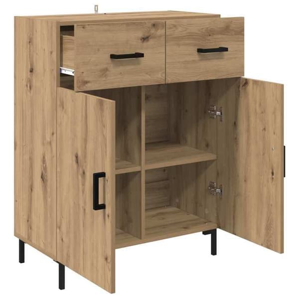 Buffé - EXKLUSIVT HEM - Buffé i hantverksmässig ek - Ingenjörsträ - Nutida - 69,5x34x90 cm