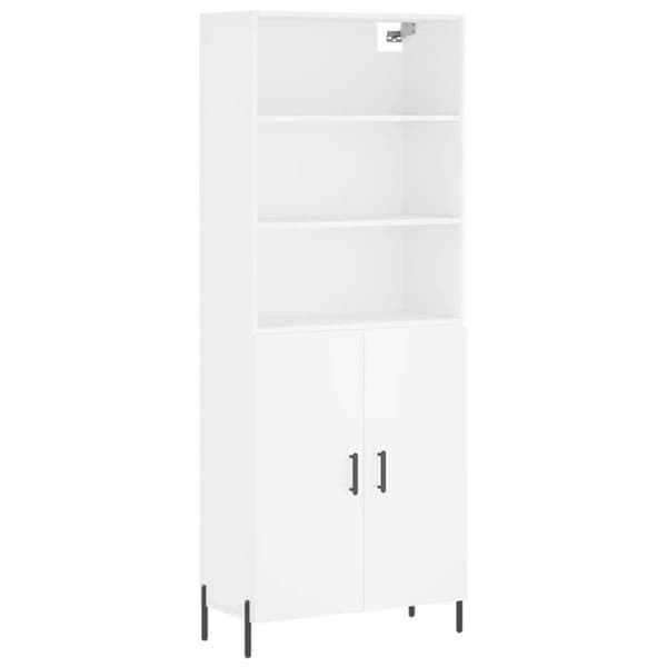 Buffé hög - Exklusivt hus - Vit - Ingenjörsträ - 69,5x34x180 cm Vit
