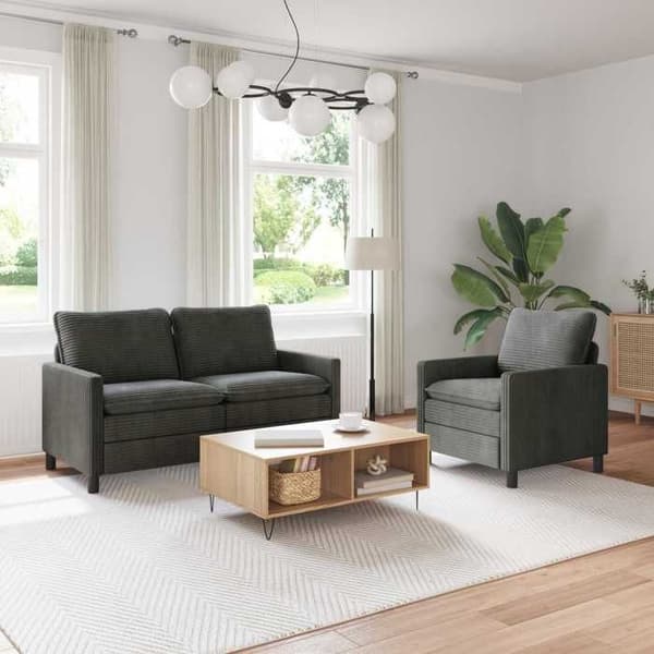 Maison Exclusive - 2 kpl sohvasetti antrasiitti polyesteri