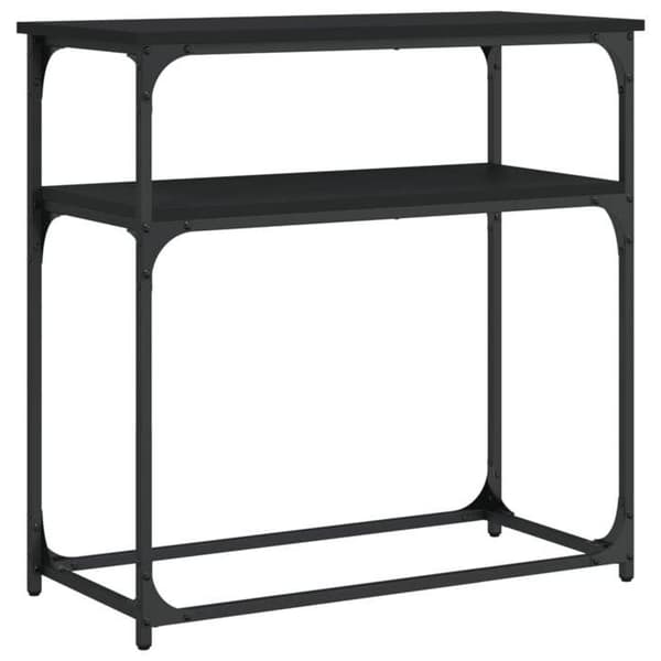 Maison Exclusive - Sort konsolbord 75x35,5x75 cm ingeniørtræ