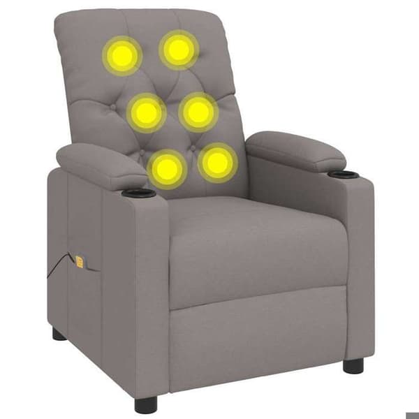 Maison Exclusive - Massagefåtölj Taupe Tyg