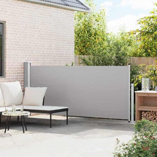 Maison Exclusive - Fällbart sidotak 140 x 314 cm Grå Grå