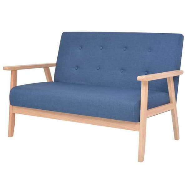 Maison Exclusive - 3-delt sofa sæt i blå stof Blå