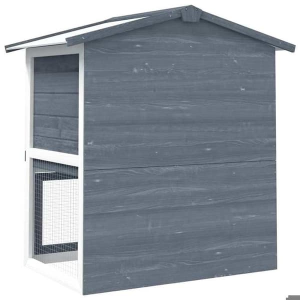 Maison Exclusive - Udendørs skab med 3 døre Grå Træ Grå och vit