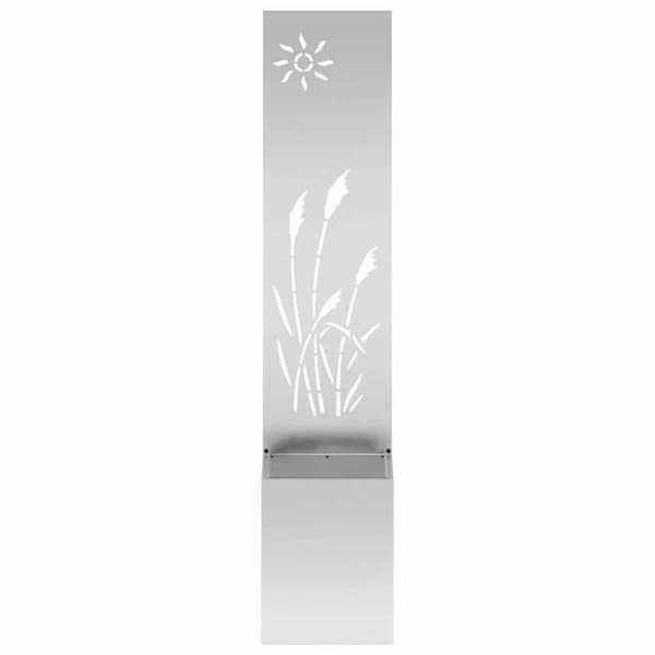 Trädgårdsskärm - EXKLUSIV HEM - 32x32x150 cm - Silverfärgad - Robust stål - Matt finish Silver