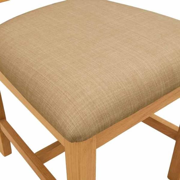 Maison Exclusive - Matstol 2 st Massivt ek Beige