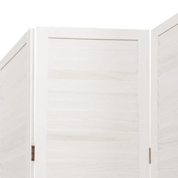 Maison Exclusive - Skillevæg 3 paneler hvid paulownia massivt træ