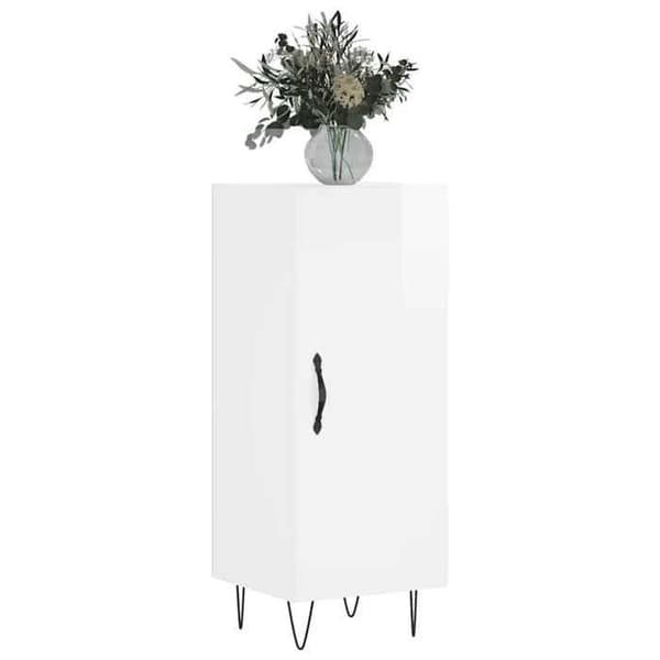 Maison Exclusive - Buffé Vit glänsande 34,5x34x90 cm Ingenjörsträ