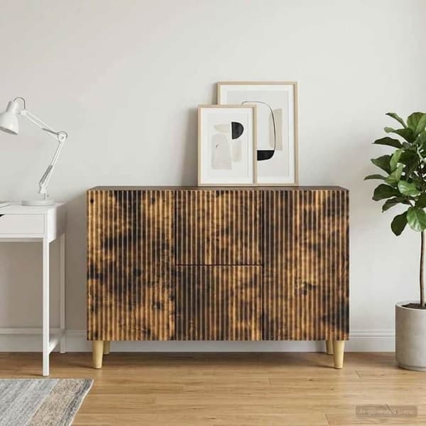 Maison Exclusive - Buffé Ek rökig 89 x 34,5 x 60 cm Ingenjörsträ
