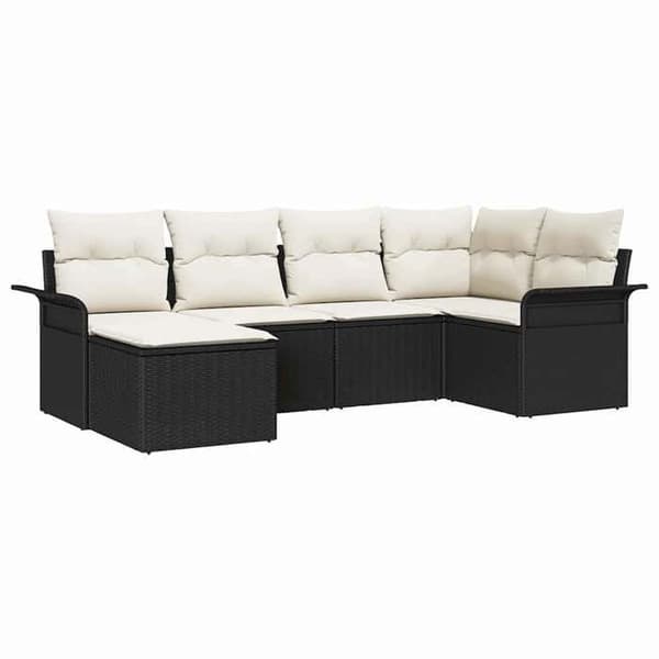 Maison Exclusive - 6-delt have-sofa sæt i sort polyrotin