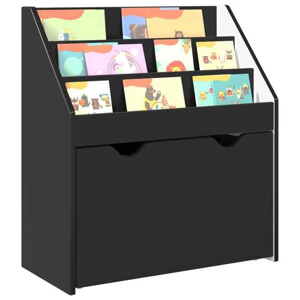 Maison Exclusive - Børnebibliotek med skuffe Sort 60 x 29,5 x 69 cm