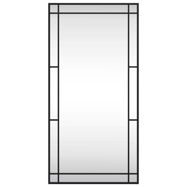 Maison Exclusive - Svart väggspegel 50x100 cm rektangulär järn