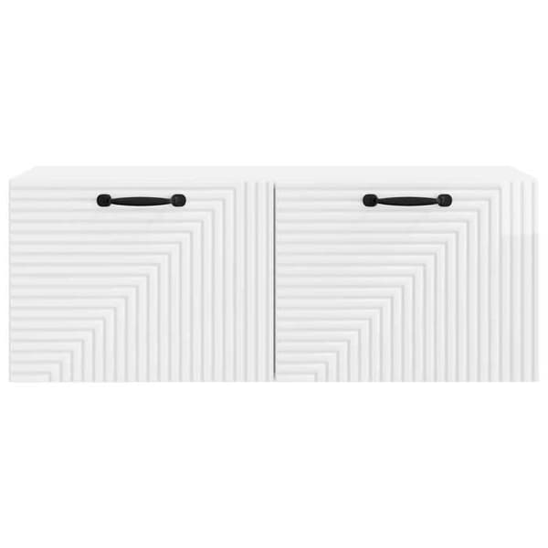 Exklusivt Hem - Väggmonterad TV-möbel Väggmontering Vit glansig 78,5 x 31 x 30 cm