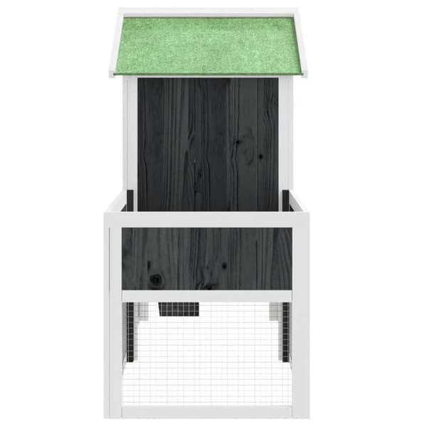 Maison Exclusive - Harmaa klapipöytä 170x63x113 cm massiivipuusta grå, vit, grön