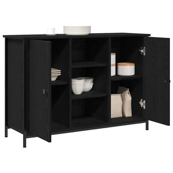 Maison Exclusive - Buffet Sort egetræ 100 x 35 x 70 cm