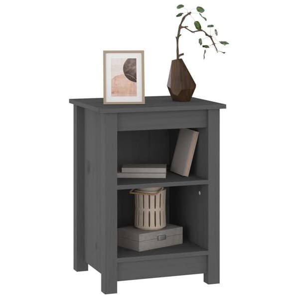 Maison Exclusive - Natbord Grå 40x35x55 cm Solid fyrretræ Grå