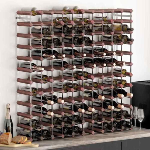 Maison Exclusive - Flaskeholder til 120 flasker Brun Solid fyrretræ brun