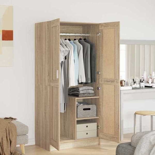 Maison Exclusive - Garderob Ek sonoma 82,5x51,5x180 cm Agglomerat