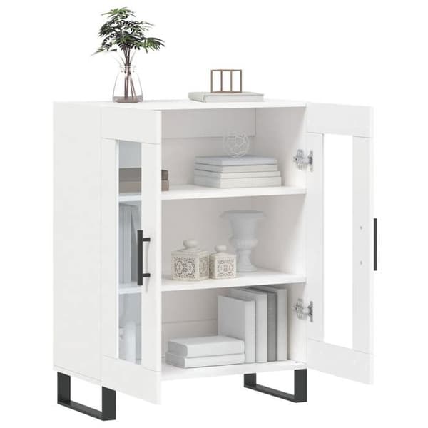 Maison Exclusive - Vit buffé 69,5x34x90 cm ingenjörsträ