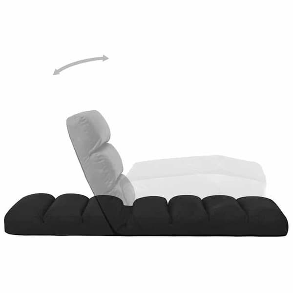 Maison Exclusive - Fällbar golvstol Svart konstläder